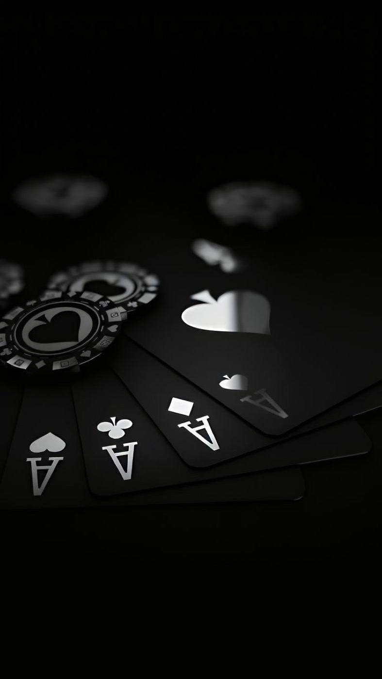 Playing cards and casino chips